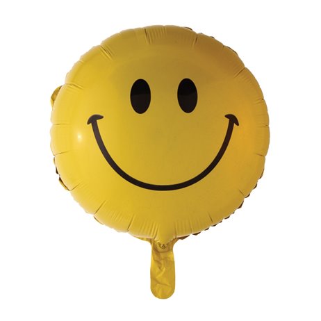 Smiley gul folieballoner 18"