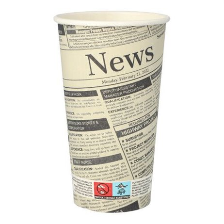 50 stk Papkrus Newspaper design - 500 ml