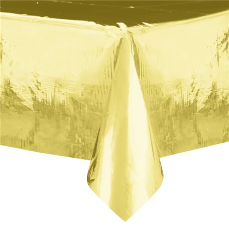 1 stk. Plastikduge Metallic guld 137 x 274 cm