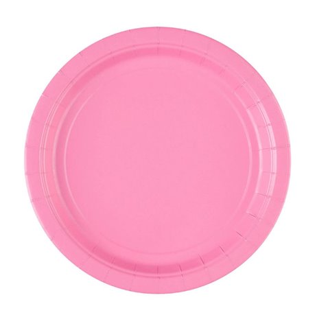 8 stk Paptallerkner Pink 22,9 cm