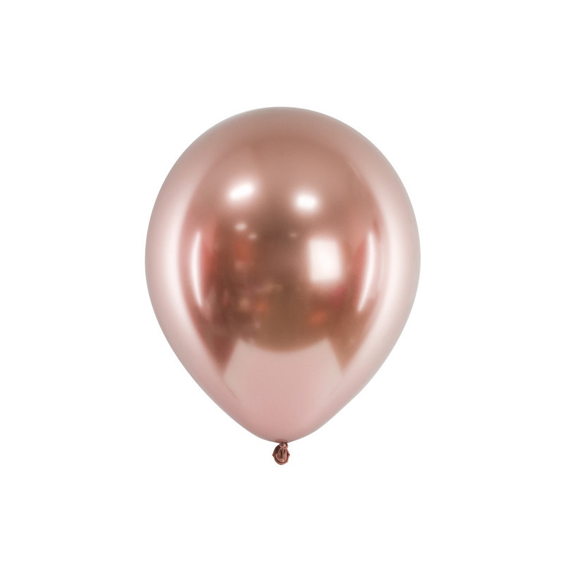 50 stk. Chrome latex balloner - Rose guld 12"