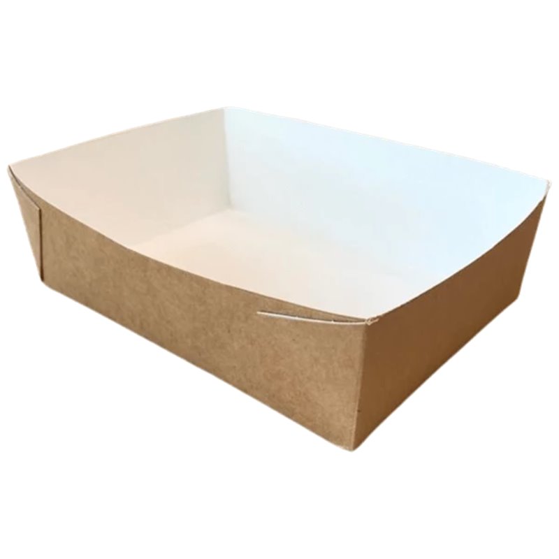 50 stk. Pommes frites bakke 20x14x6 cm -  1500 ml - BIO