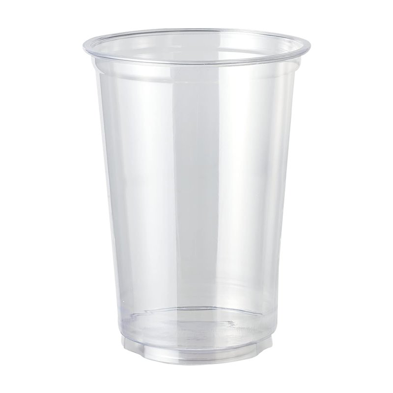 50 stk Plastikglas 400 ml blød plast - Genbrugelige 9,5 cm diameter