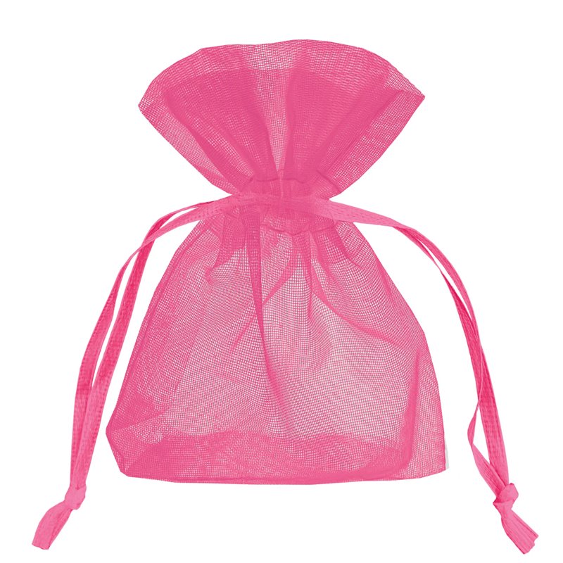 10 stk. Luksuriøse Organza- og Chiffonposer i Fuchsia 7x9 cm - Perfekt til Festdekorationer