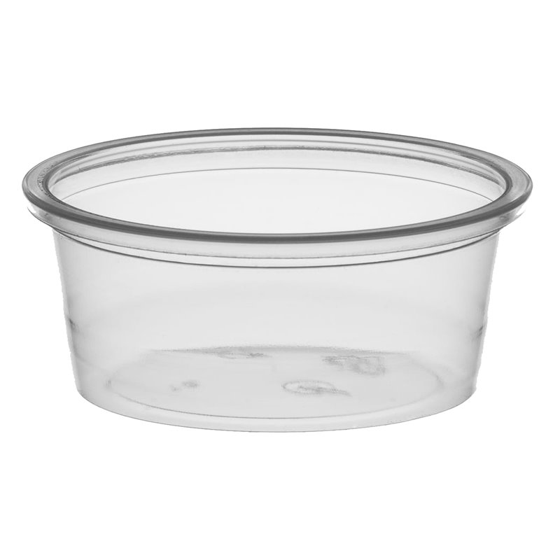 100 stk. Portionsbæger - Dressingbæger Transparent 30 ml. Ø65 mm - Genbrugelige