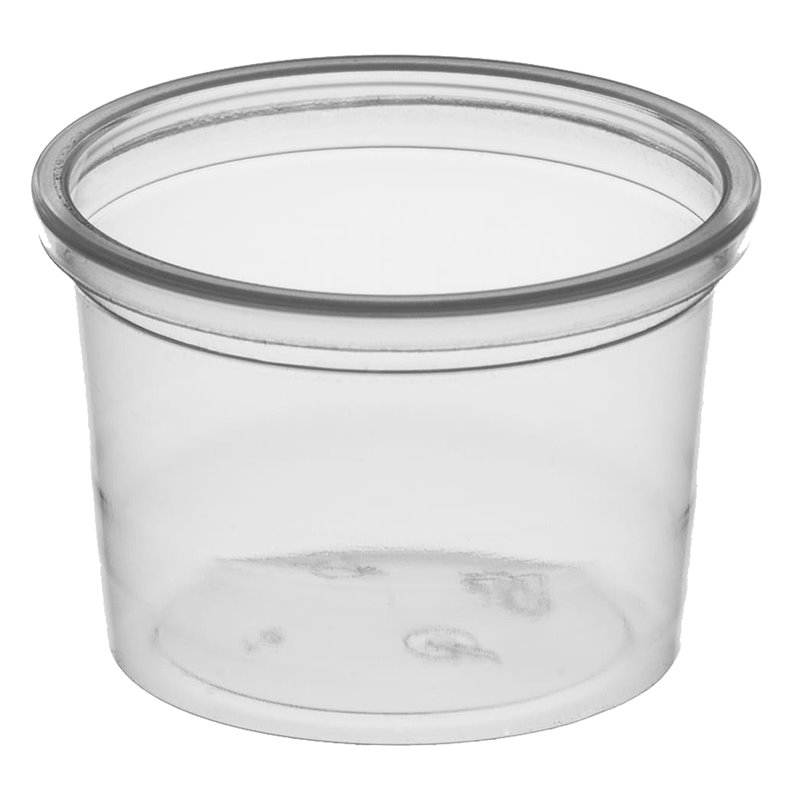 100 stk. Portionsbæger - Dressingbæger Transparent 80 ml. Ø65 mm - Genbrugelige