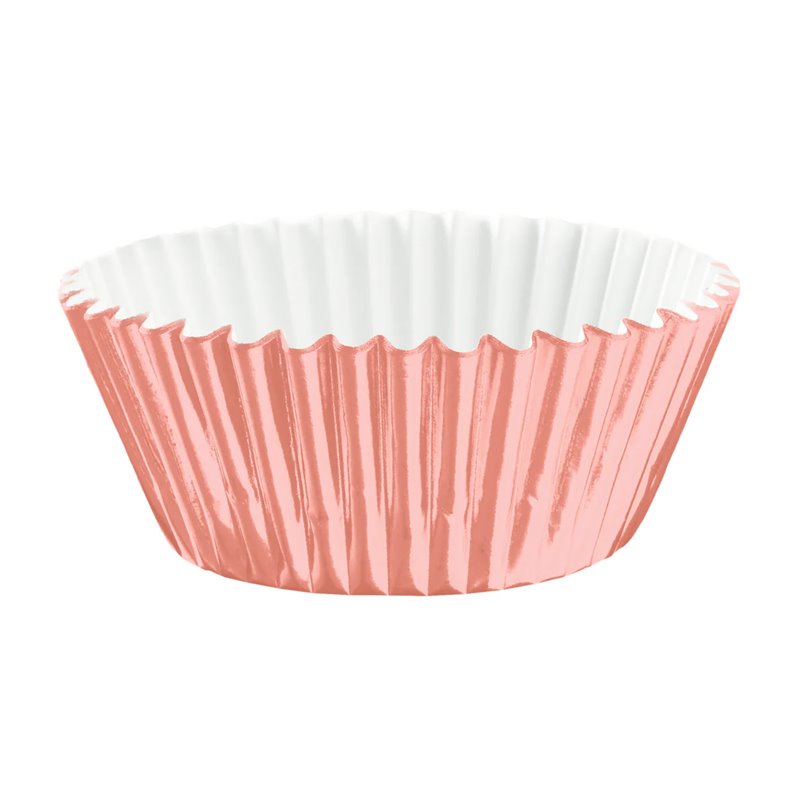 100 stk Festlige Metallic Rose Guld Muffinkopper til Cupcakes