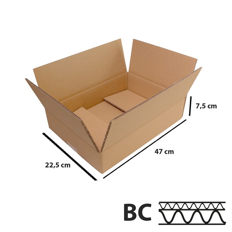 1 stk Robust 5lags Papkasse - 470x225x75 mm - FSC-certificeret & Miljøvenlig