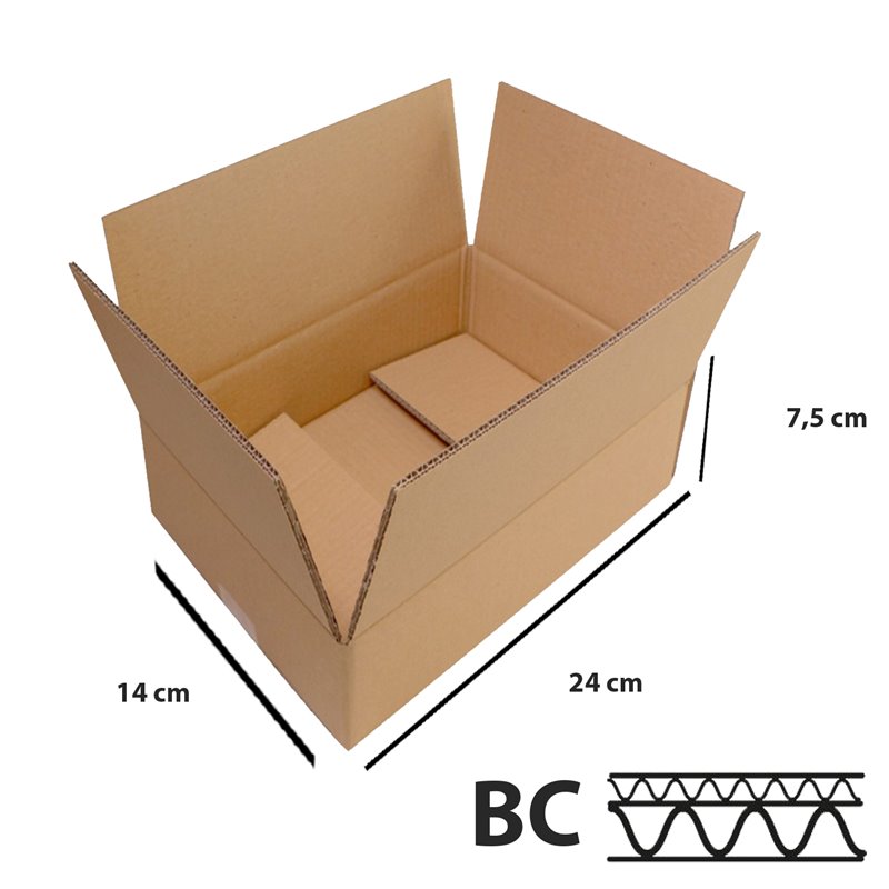 10 stk Robust 5lags Papkasse - 240x140x75 mm - FSC-certificeret & Miljøvenlig