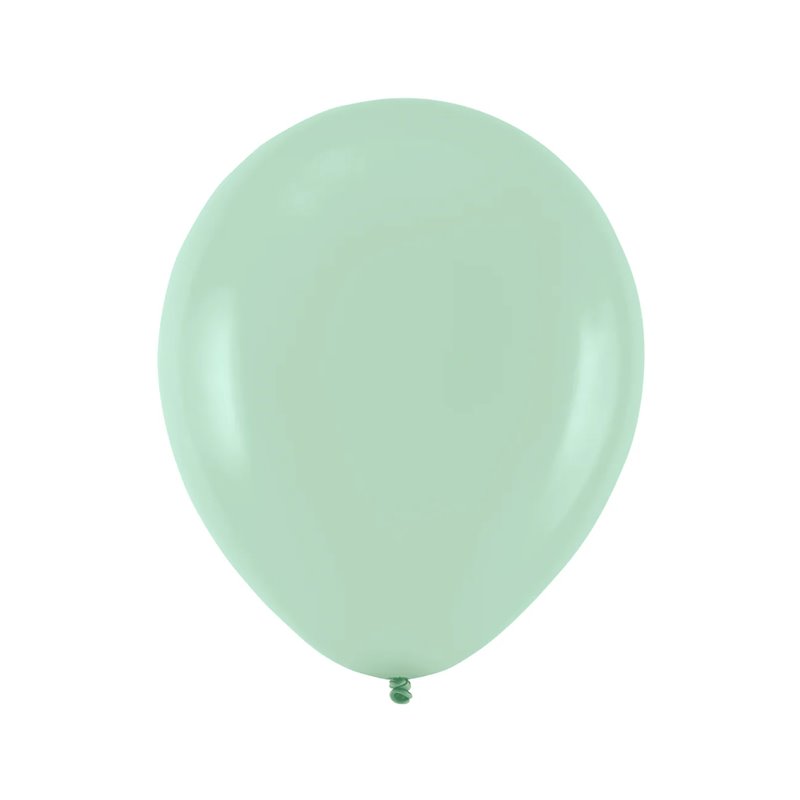 10 stk Standard pastel mintgrønne balloner - Størrelse 10" ca 27 cm