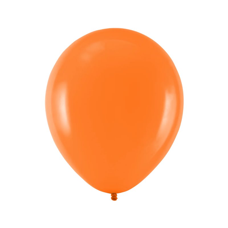 10 stk Standard orange balloner - Størrelse 10" ca 27 cm