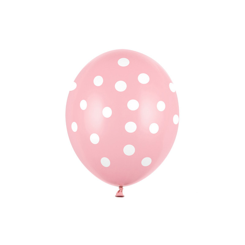 50 stk. Balloons 30cm, Dots, Pastel Baby Pink (1 pkt / 50 pc.)"