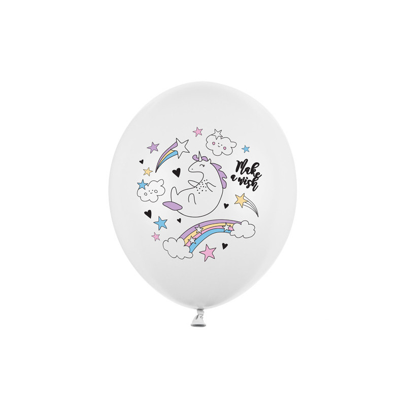 50 stk. Balloons 30cm, Unicorn, Pastel Pure White (1 pkt / 50 pc.)"