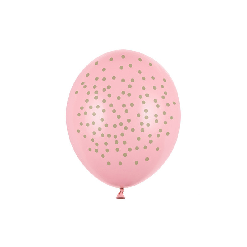 50 stk. Balloons 30cm, Dots, Pastel Baby Pink (1 pkt / 50 pc.)"