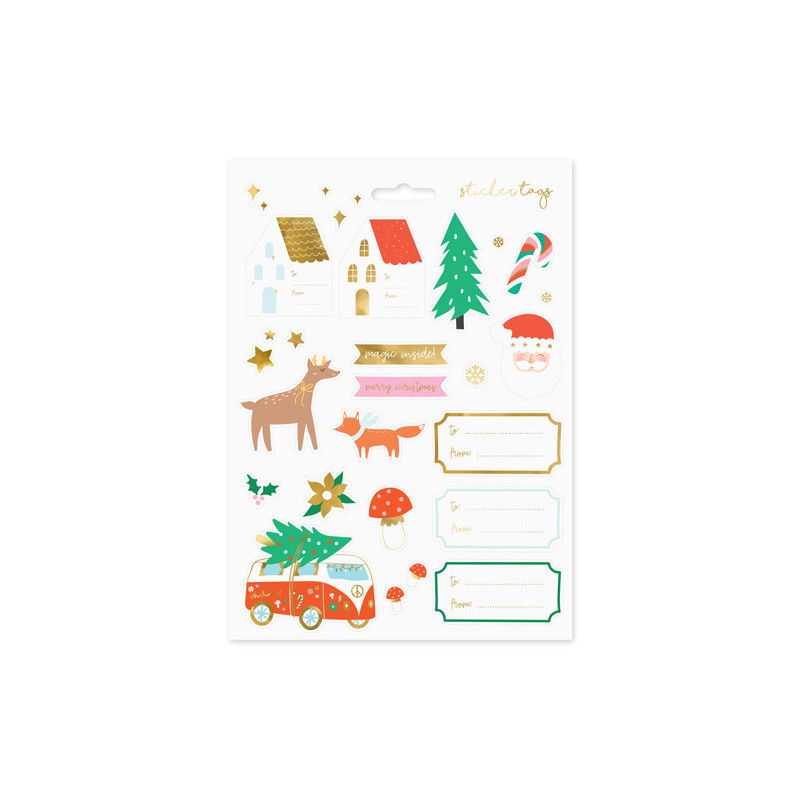 Christmas stickers Winter fores, mix