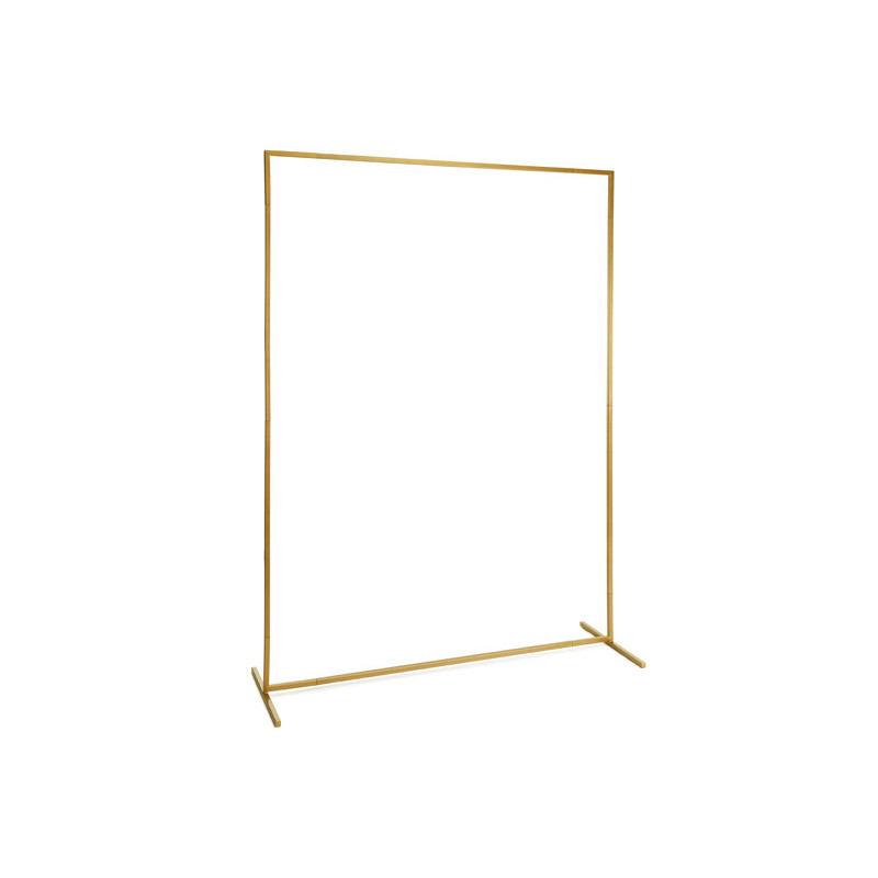 "1 stk. Guld Farvet Stål Baggrundsstøtte, 150x200 cm: Festens Elegante Midtpunkt"