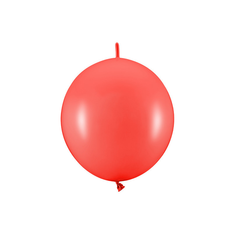 20 stk. linking balloons i pastel poppy red farve, diameter ca. 28 cm, perfekt til festdekorationer