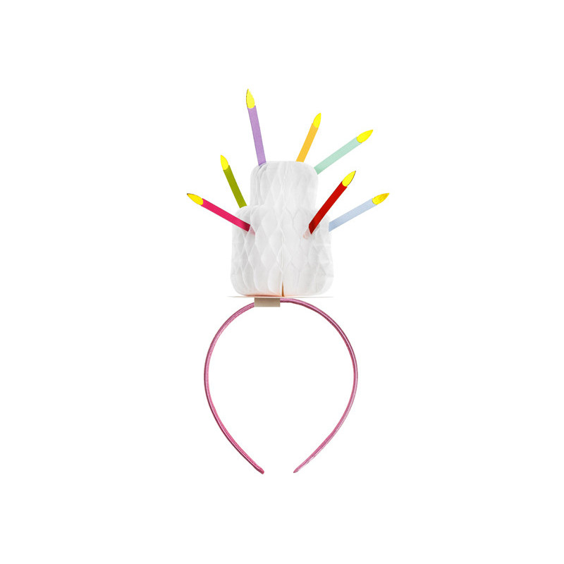 Cake Headband with Candles, mix