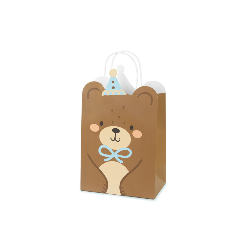 Gift bag Teddy bear, mix, 18x29x10.5 cm