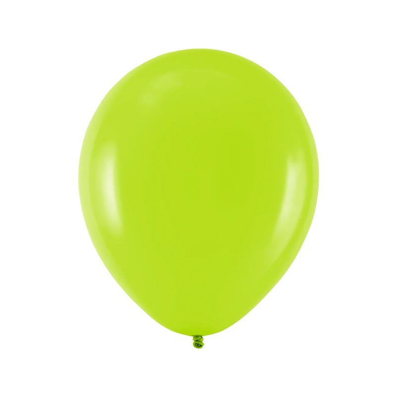 10 stk Standard lime grønne balloner - Størrelse 10" ca 27 cm