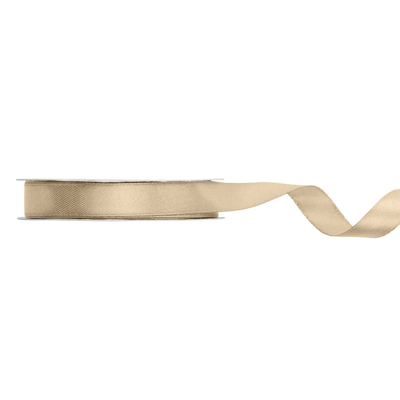 Satin Ribbon, cold gold, 12mm/25m