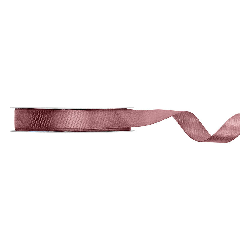 Satin Ribbon, dark dusty rose, 12mm/25m