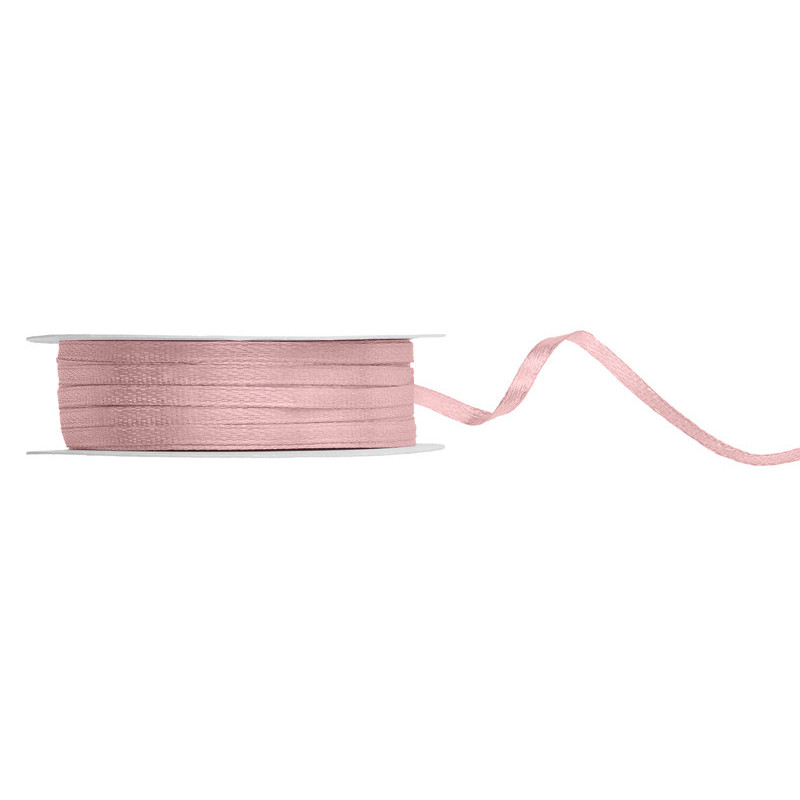 Satin Ribbon, light dusty rose, 3mm/50m