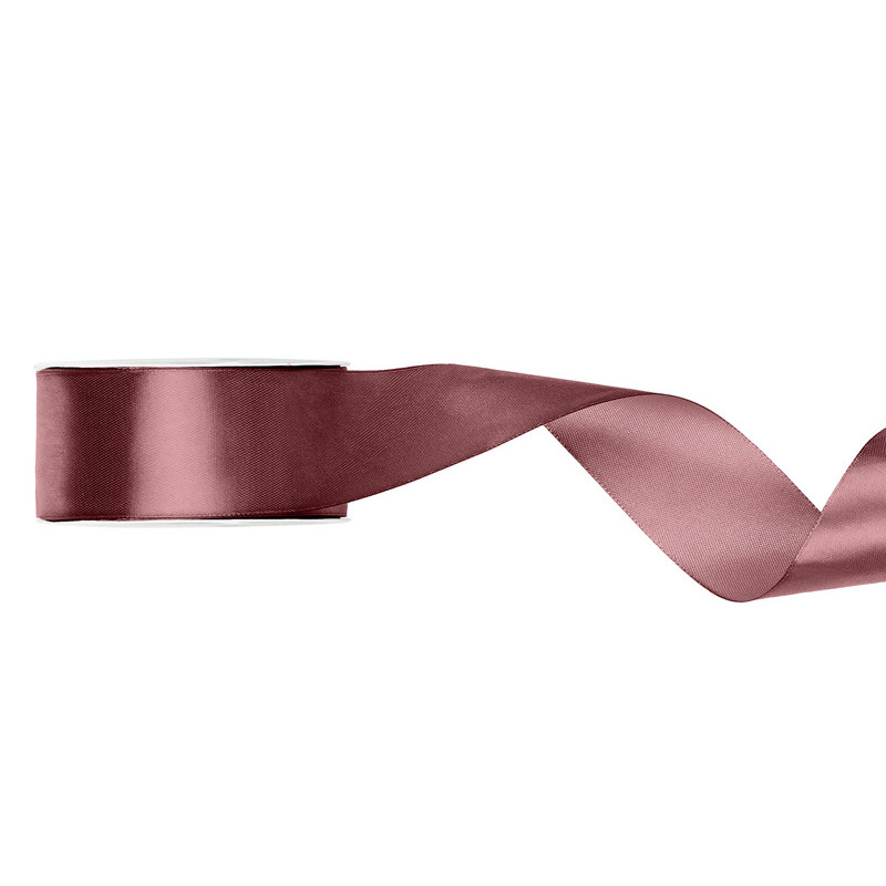 Satin Ribbon, dark dusty rose, 38mm/25m