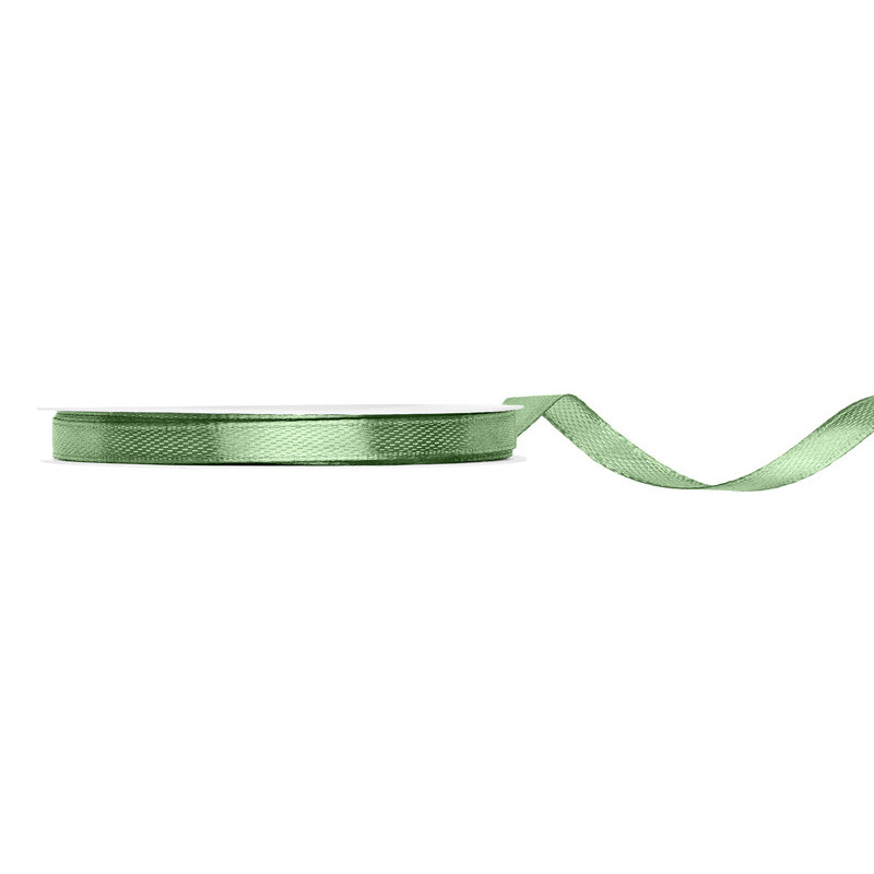 Satin Ribbon, sage, 6mm/25m