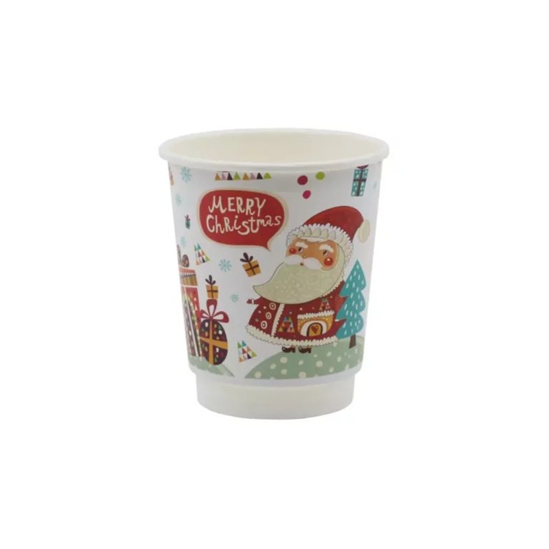 20 stk Merry Christmas papkrus 250ml - Dobbeltvæg