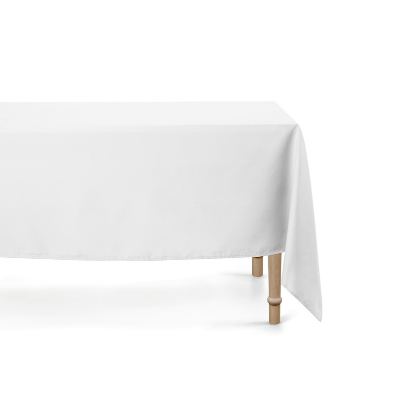 1 stk. Elegant Hvid Polyester Borddug – 180x300 cm slidstærk og genanvendelig til festlige begivenheder