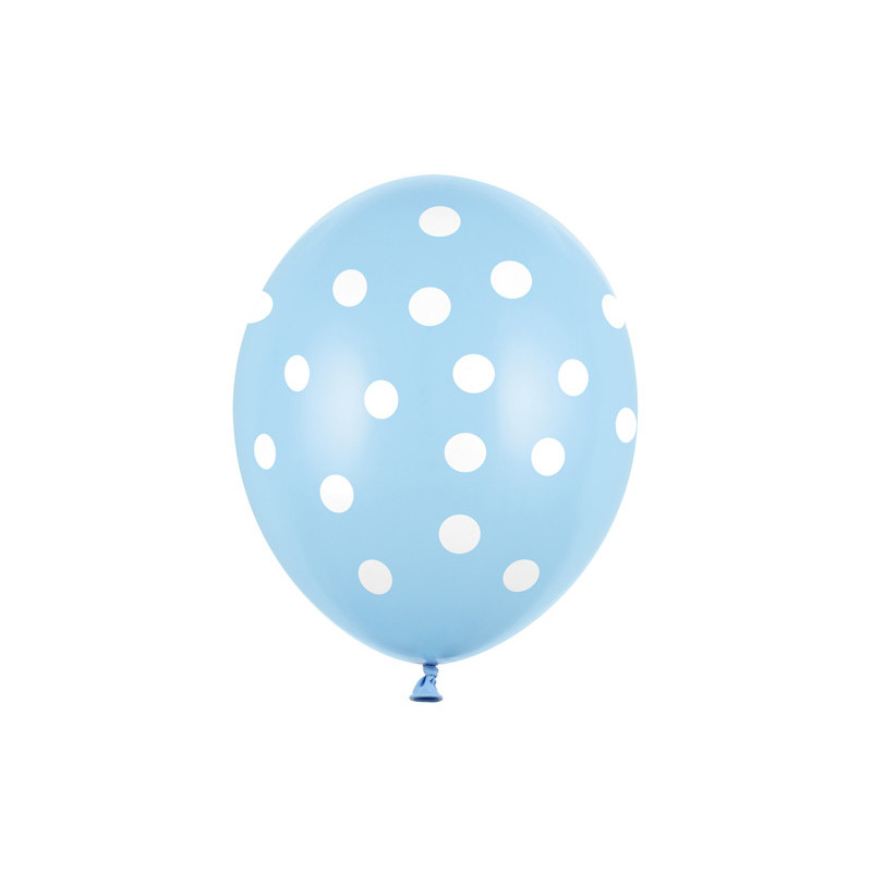 50 stk. Balloons 30cm, Dots, Pastel Baby Blue (1 pkt / 50 pc.)"