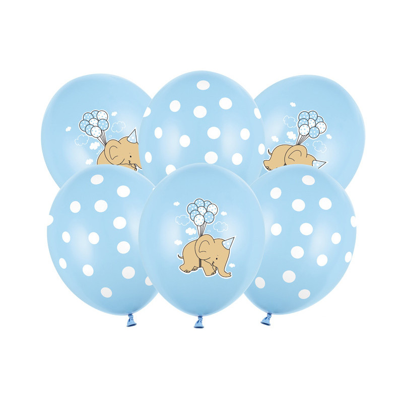 50 stk. Balloons 30cm, Elephant, Pastel Baby Blue Mix (1 pkt / 50 pc.)"