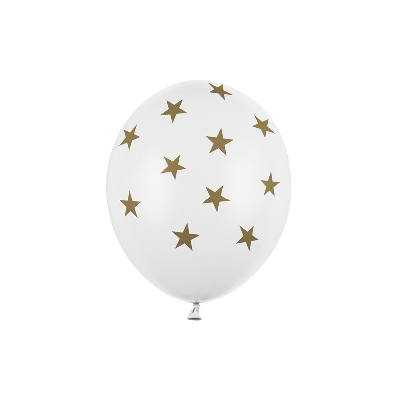 50 stk. Balloons 30cm, Stars, Pastel Pure White (1 pkt / 50 pc.)"