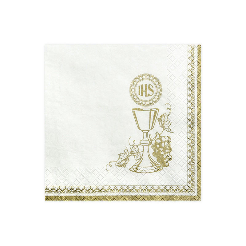 Napkins Chalice, white, 33 x 33 cm (1 pkt / 20 pc.)