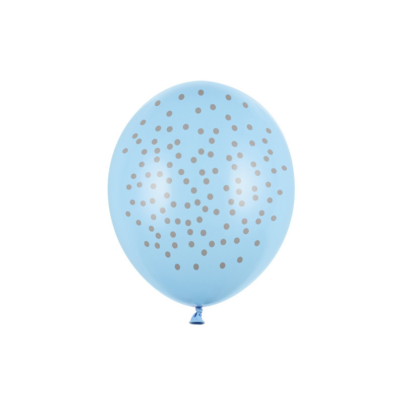 50 stk. Balloons 30cm, Dots, Pastel Baby Blue (1 pkt / 50 pc.)"