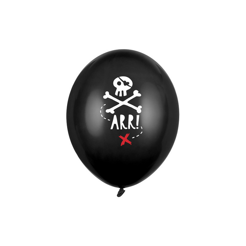 6 stk. Balloons 30cm, Pirates Party, Pastel Black (1 pkt / 6 pc.)"