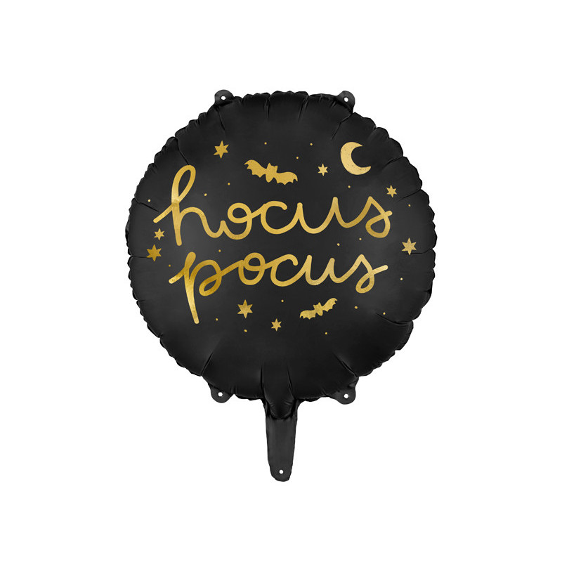 1 stk. Hocus Pocus 18" folieballon til helium eller luft med automatisk lukkesystem fra PartyDeco