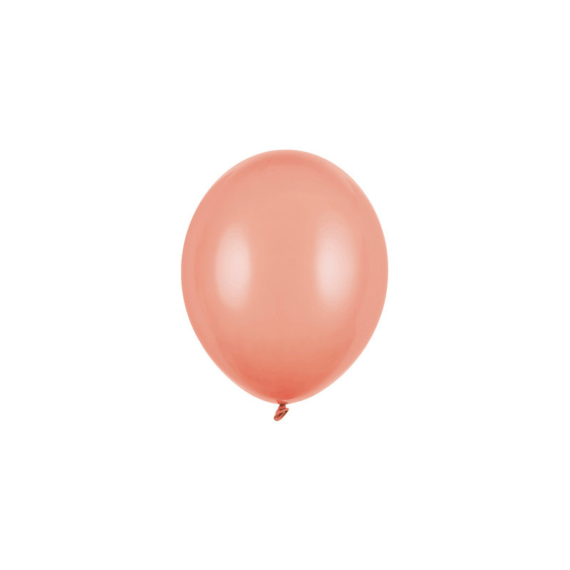 100 stk. Strong Balloons pastel peach balloner, diameter 12 cm, perfekte til fest og dekoration