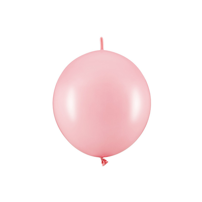 20 stk. linking balloner i pastel baby pink farve, 28 cm diameter, 100% latex, perfekt til festpynt