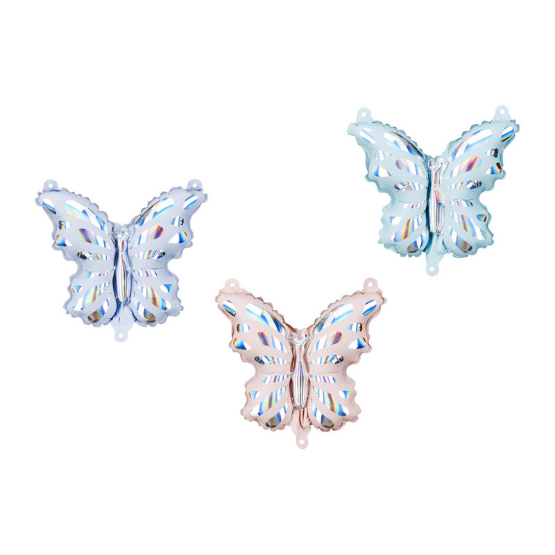 Foil Balloons for Garland Butterflies, mix, 19x23 cm (1 pkt / 3 pc.)