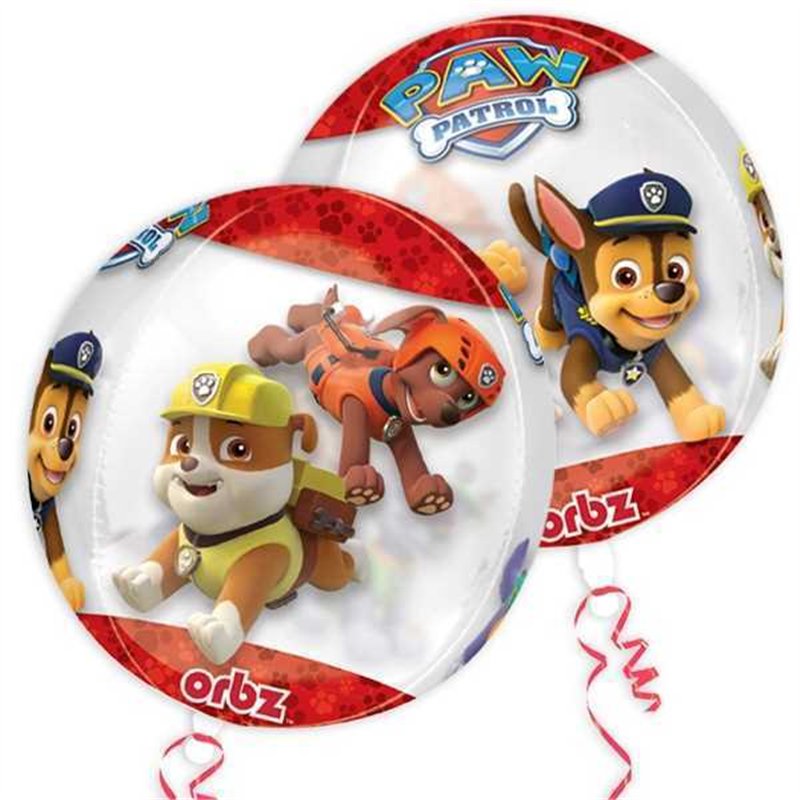 Folieballon bold 4D - Paw Patrol 16" - Kuglefolieballon, 40 x 38 cm