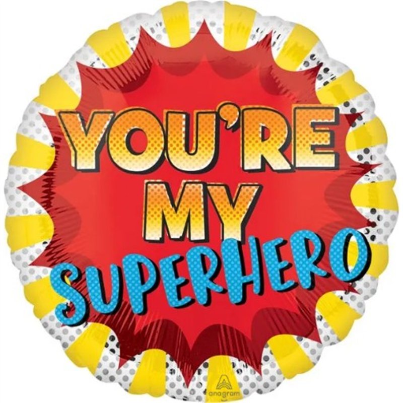 1 stk. You’re My Superhero Folienballon 18"  til helium eller luft