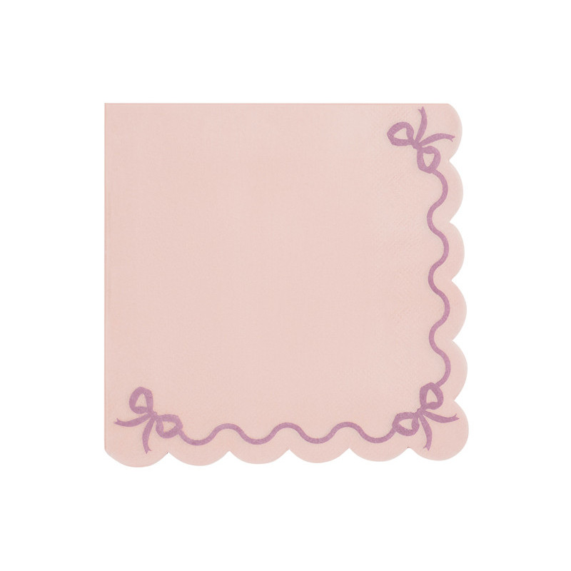 Ruffled napkins, 33x33 cm, light pink (1 pkt / 12 pc.)