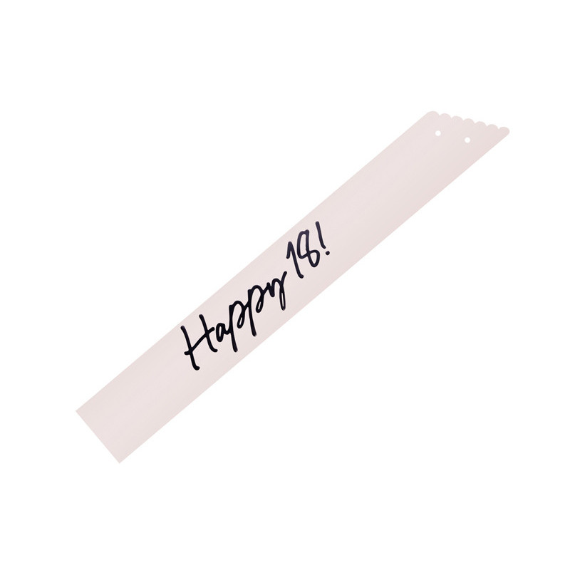 Happy 18 Sash, cream, 76 cm