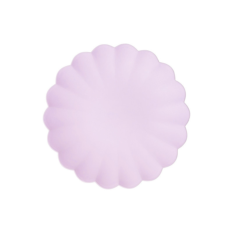 Plastic plates Frill, 22 x 22 cm, violet (1 pkt / 4 pc.)