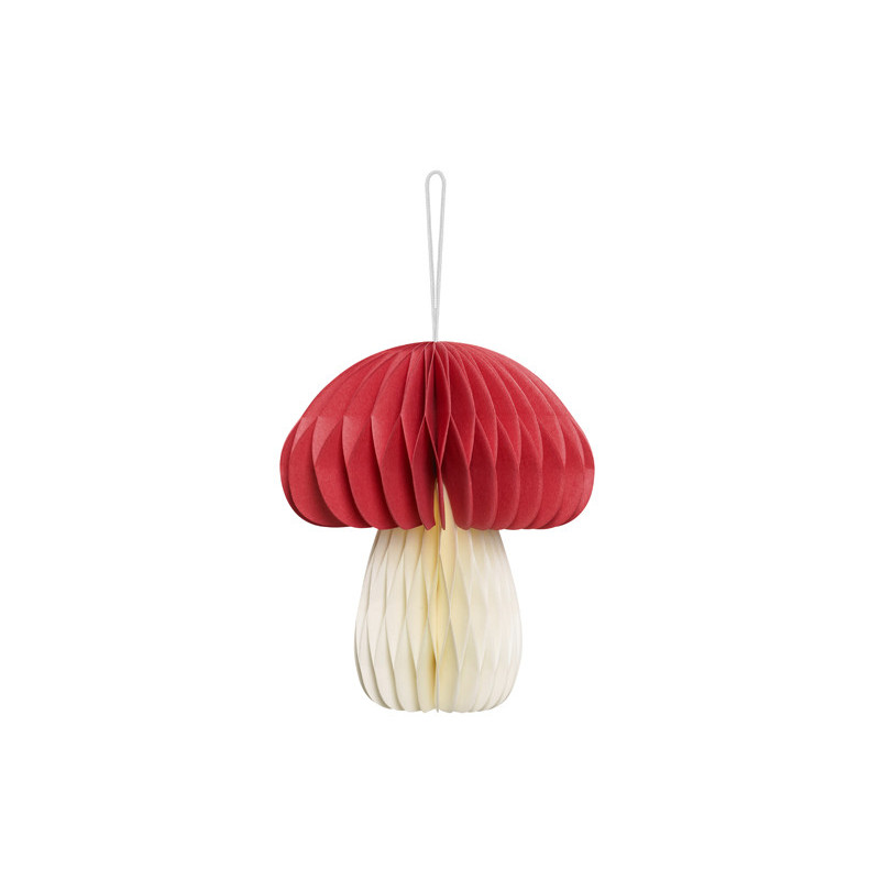 Honeycomb paper decoration Mushroom, 12.5 cm, mix