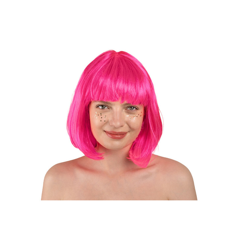 Cleopatra wig, neon pink