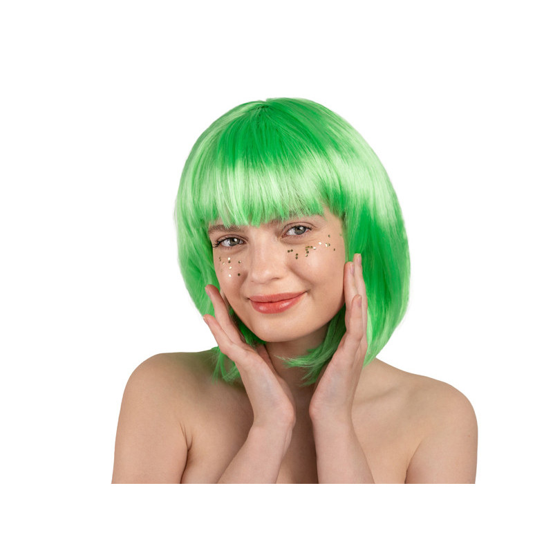 Cleopatra wig, neon green