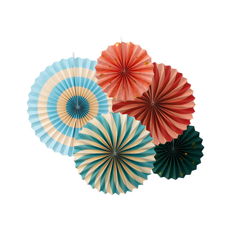 Circus Decorative Rosettes, set, 26-43 cm (1 pkt / 5 pc.)